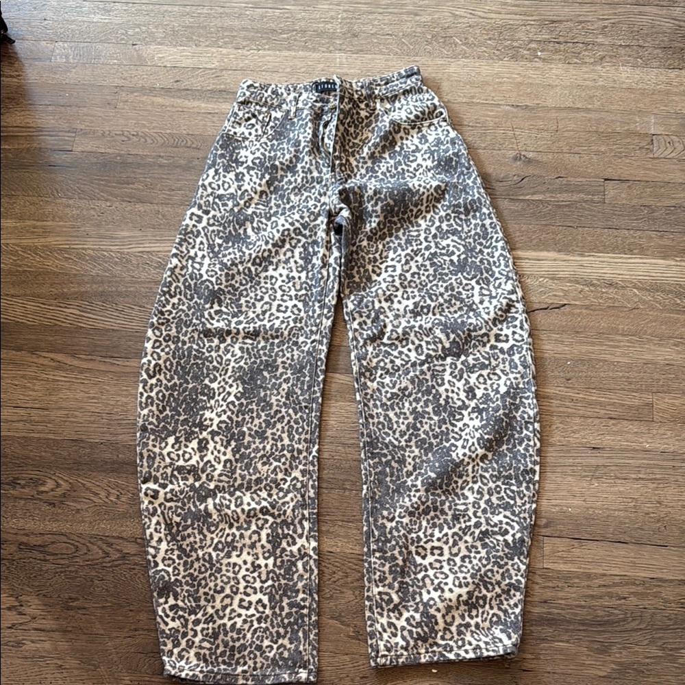 Never Worn Lioness Leopard Fade Jeans